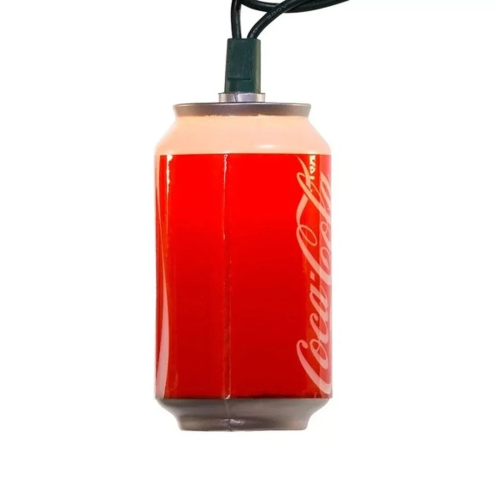 Coca Cola Coke Cans‎ Christmas String Lights Set of 10 Kurt Adler CC0748 New